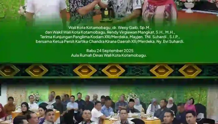 Wali Kota dan Wawali Jamu Makan Malam Pangdam XIII/ Merdeka Saat Kunjungan di Kotamobagu