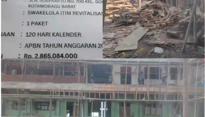Proyek Revitalisasi SMK Muhammadiyah Kotamobagu Berpotensi Tak Selesai, LSM Desak APH Periksa Pihak Sekolah