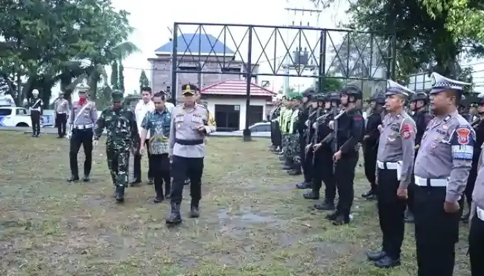 Kapolres Kotamobagu AKBP Irwanto Pimpin Apel Pasukan Pengamanan Nataru