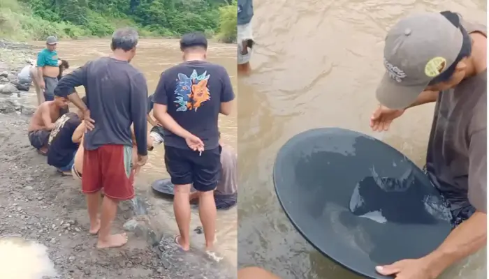 Sungai Totabuan Bolmong Jadi Tempat Warga Mengais Rezeki Menopang Ekonomi Keluarga