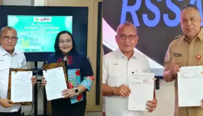 BSG Teken PKS Pelayanan Kesehatan dengan RS Hermina dan RSUD Saiful Anwar