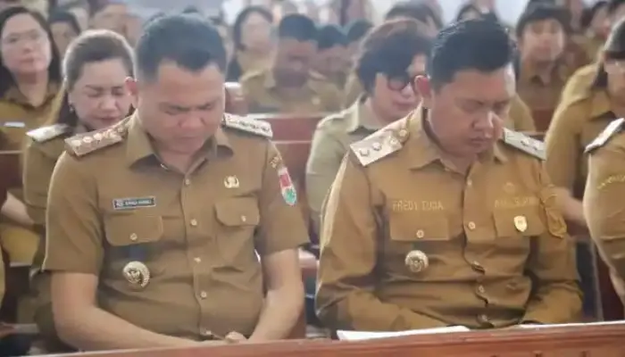 Ibadah Awali Tugas Kerja Tahun 2026, Bupati Ronald Kandoli Tekankan Keteladanan ASN Pemkab Mitra