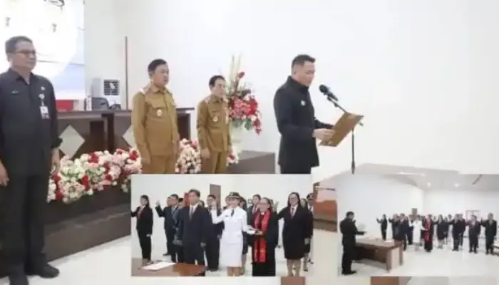 Bupati Ronald Kandoli Lantik Puluhan Pejabat Pemkab Mitra