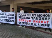 Aksi Protes di Fakultas Peternakan, Minta Polda Sulut Tangkap Rektor Unsrat
