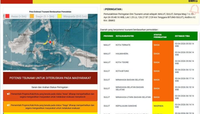 Gempa Magnitudo 7,6 di Wilayah Sulut, Warga Berhamburan