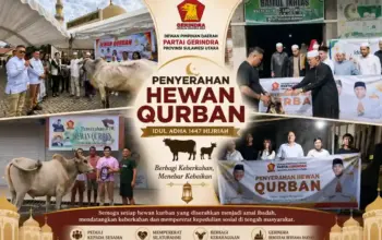 Gerindra Sulut Salurkan Hewan Kurban untuk Warga Sulawesi Utara