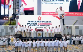 Dasco di Manado: Pesan Prabowo dari Jakarta Menggema di Rakerda Gerindra Sulut