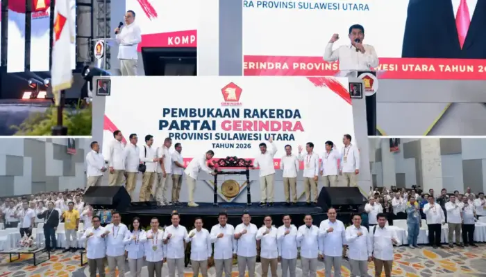 Dasco di Manado: Pesan Prabowo dari Jakarta Menggema di Rakerda Gerindra Sulut