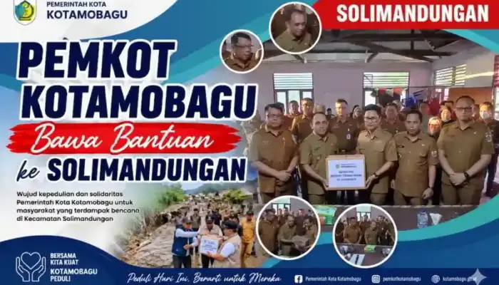 Pemkot Kotamobagu Serahkan Bantuan Kepada Warga Terdampak Bencana Solimandungan